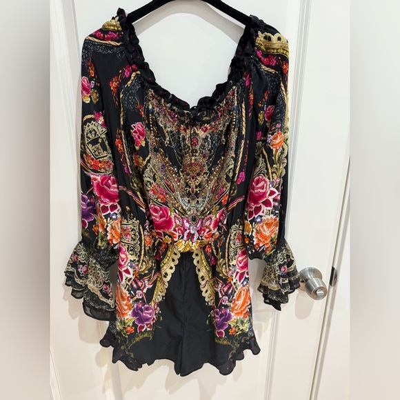 Camilla Playsuit Hippie Playsuit Camilla 100% Silk Playsuit NWT